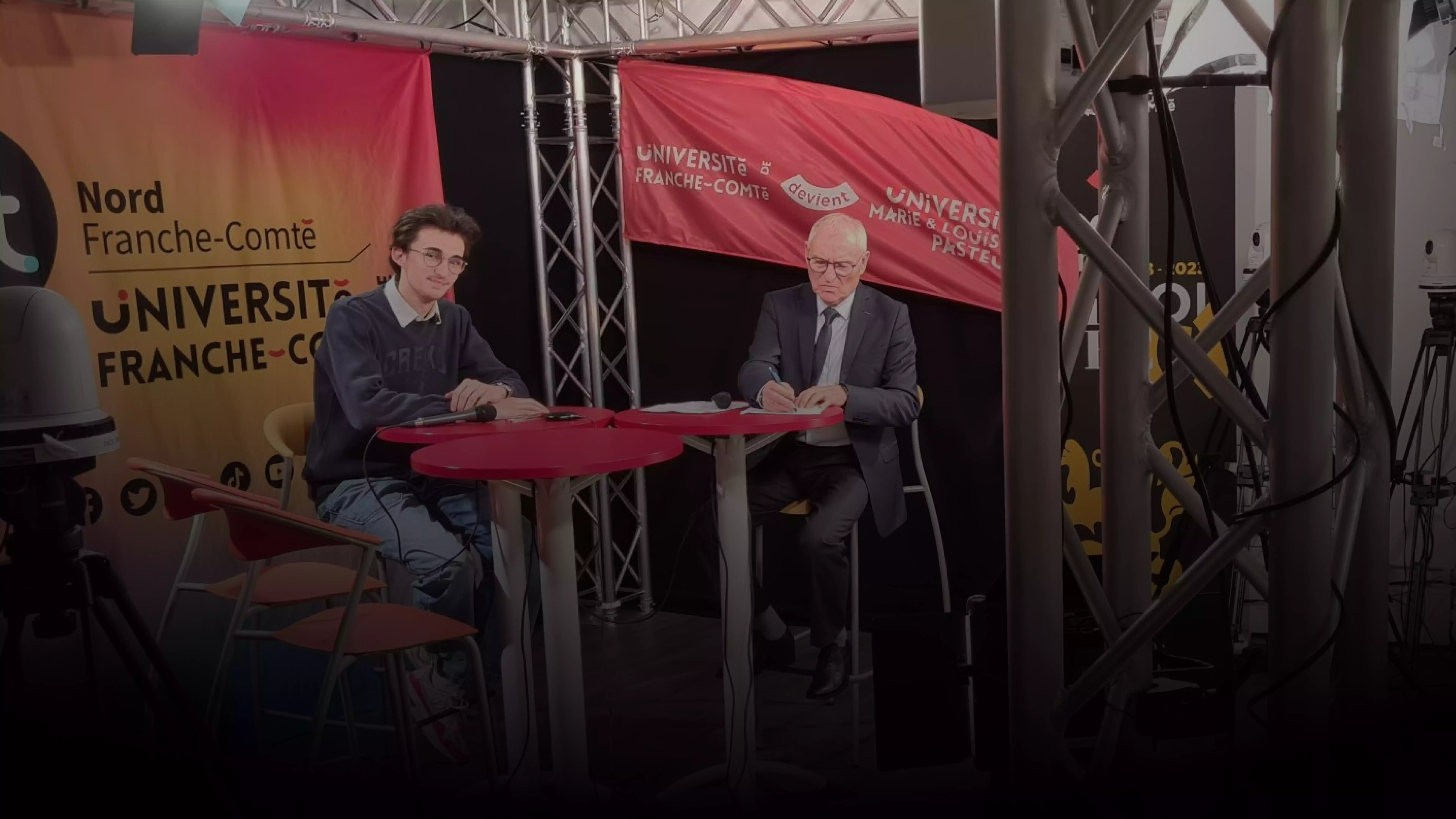 Photo de Jules Dupaquier lors des Journées Portes Ouvertes 2025 de l'Université Marie et Louis Pasteur à l'IUT de Montbéliard