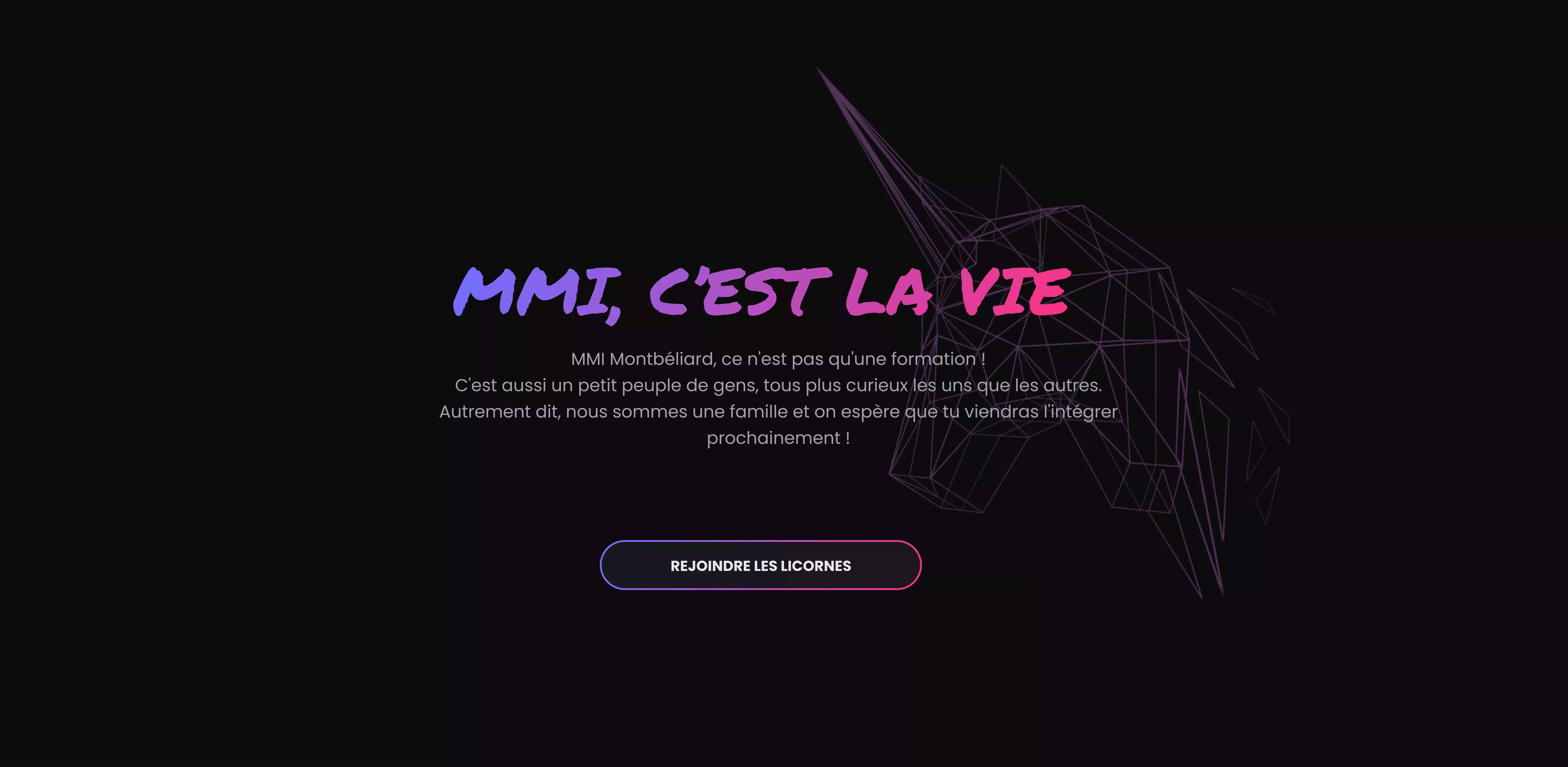 Image de la partie footer de la Landing Page du projet de refonte du site internet MMI Montbéliard