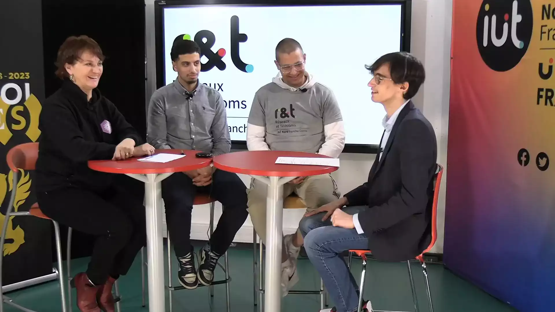 Interview des étudiants du département Réseaux et Télécoms et de la directrice du département, Christine Bolou-Chiaravalli, par Jules Dupaquier